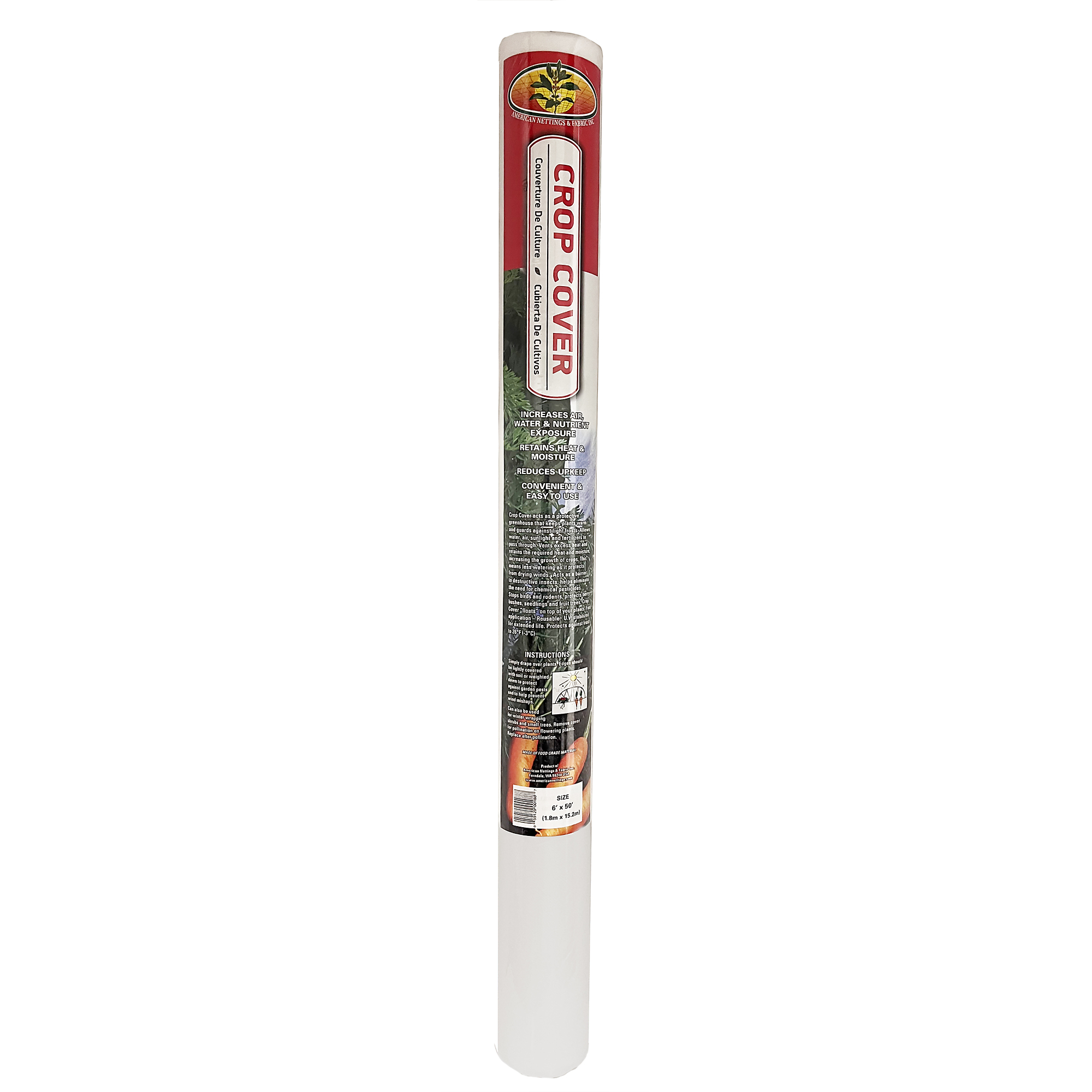 American Nettings & Fabric, Inc., Crop Cover Medium (30gm) 6ft.x50ft., Model# 00188